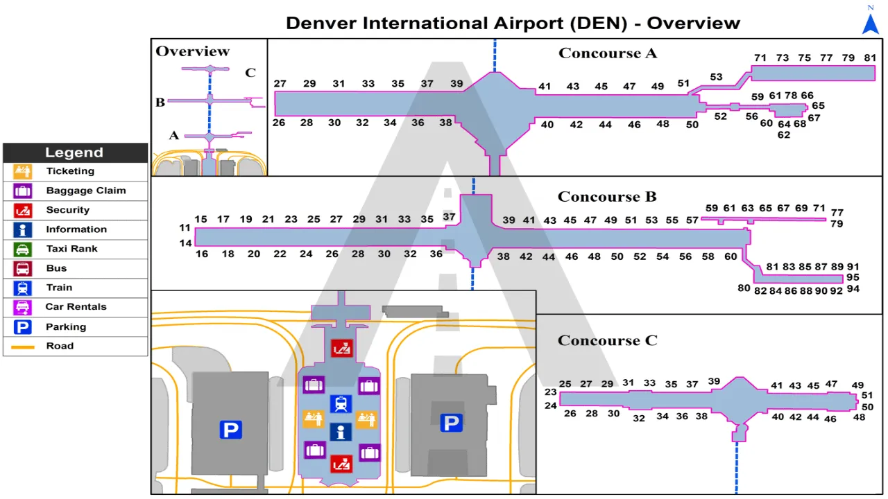 Denver International Airport (DEN) Map